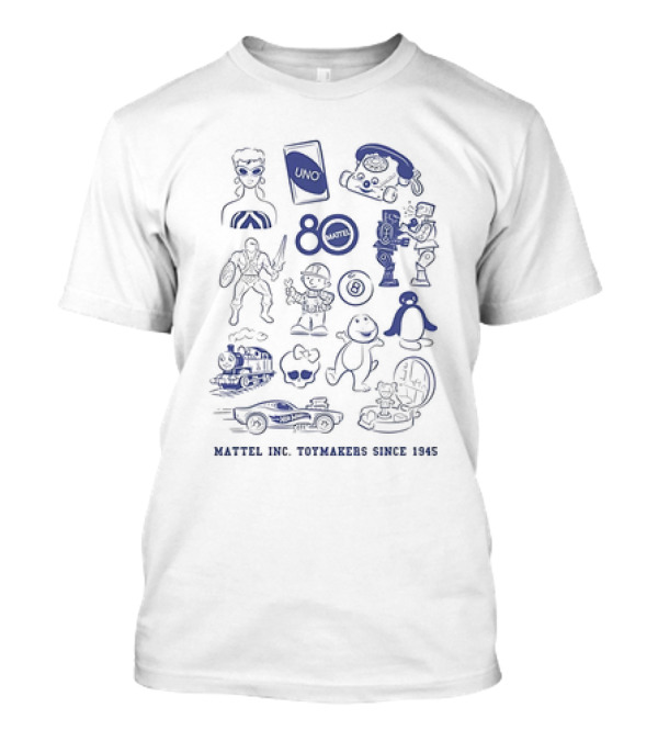 Masters Of The Universe UNO Barbie Hot Wheels Fisher Price Mattel Creations 80th Icons T-Shirt