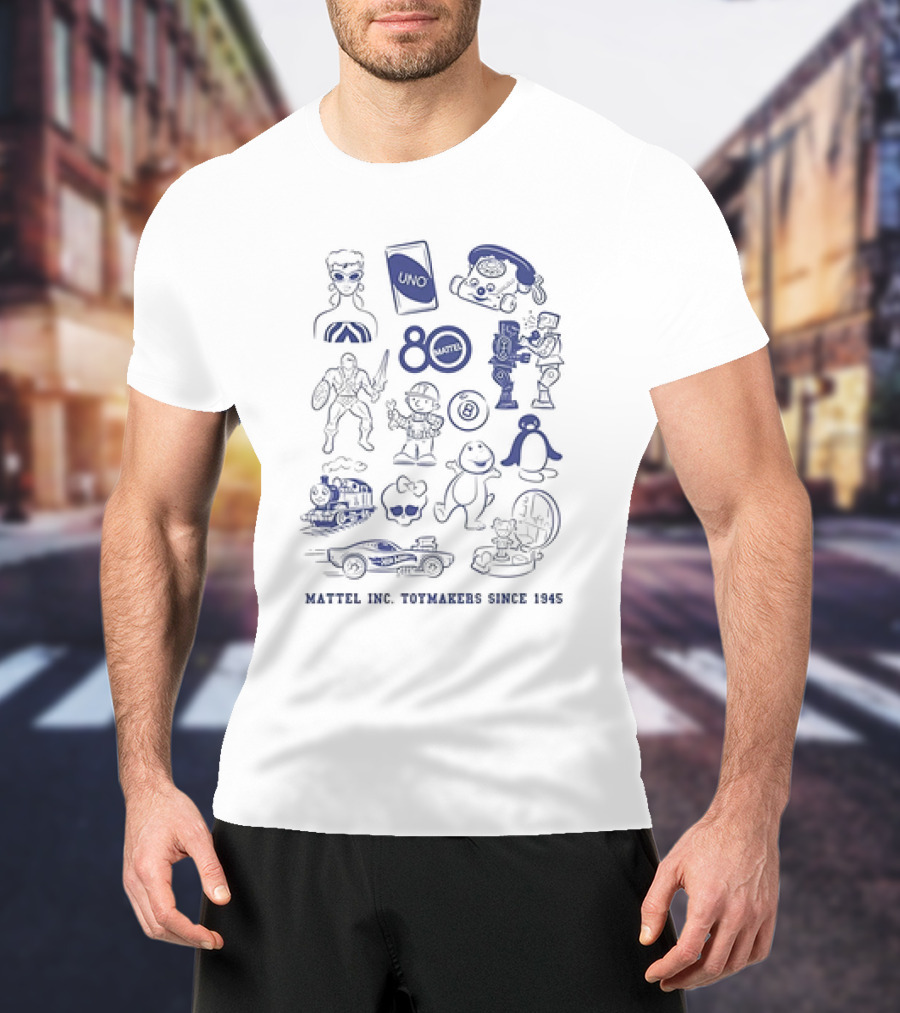 Masters Of The Universe UNO Barbie Hot Wheels Fisher Price Mattel Creations 80th Icons T-Shirt