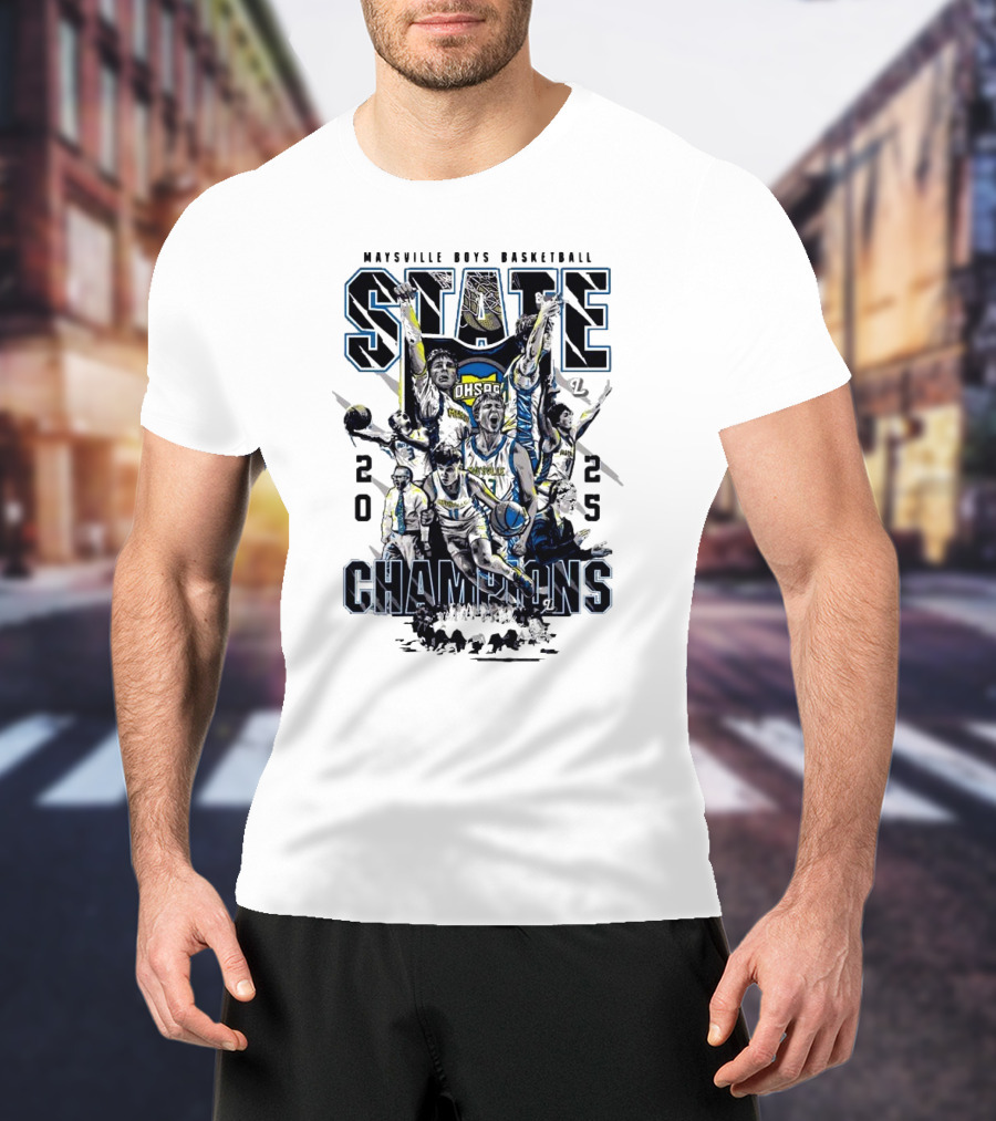 Maysville Panthers OHSAA State Champions 2025 Boys Basketball Division Four Team T-Shirt