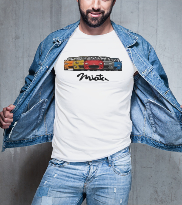 Mazda MX-5 Miata Generations Classic Lineup T-Shirt