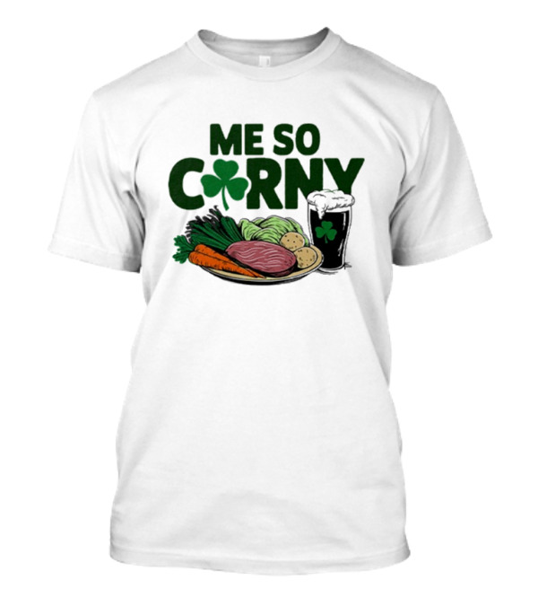 Me So Corny Corned Beef Cabbage St Patrick’s Day Shamrock Plate T-Shirt