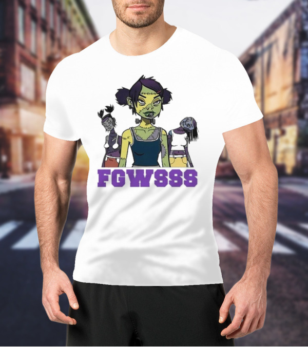 Mindless Self Indulgence FGWSSS Zombie Character With Purple Text T-Shirt