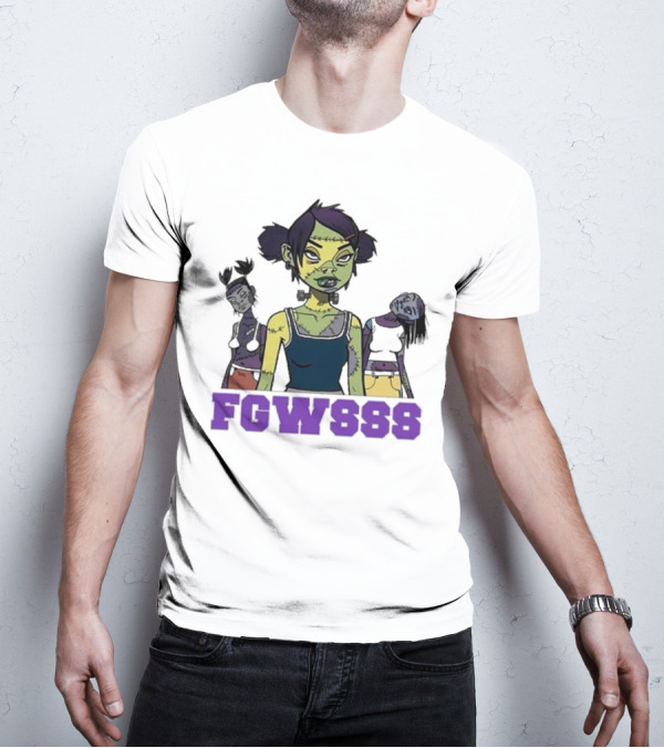 Mindless Self Indulgence FGWSSS Zombie Character With Purple Text T-Shirt