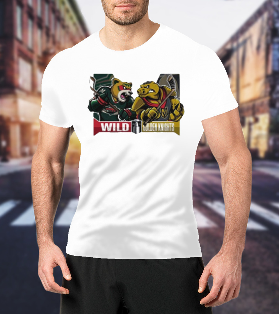 Minnesota Wild Versus Vegas Golden Knights 2025 Western Conference Quarter Finals T-Shirt