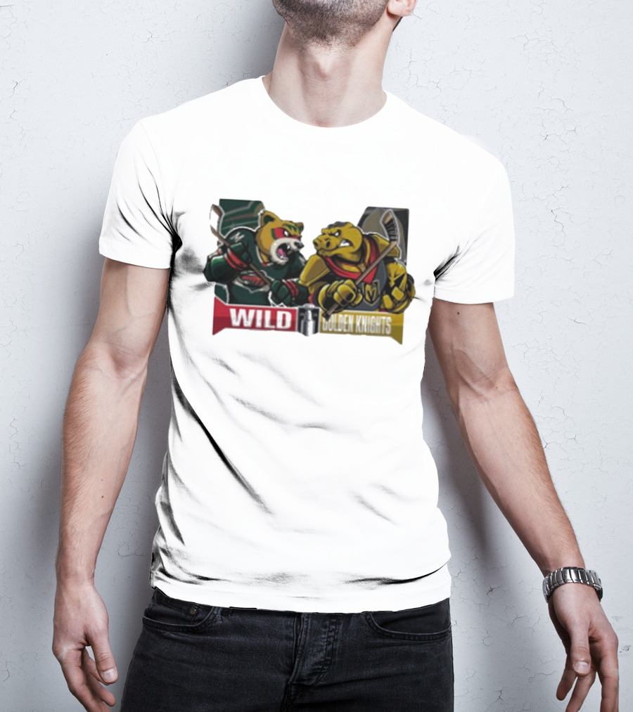Minnesota Wild Versus Vegas Golden Knights 2025 Western Conference Quarter Finals T-Shirt