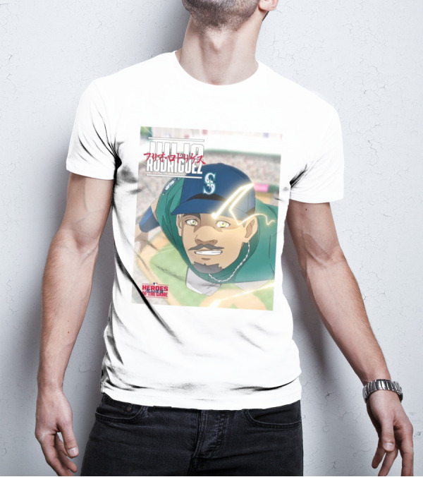 Seattle Mariners Julio Rodriguez Anime Heroes Of The Game MLB J-Rod T-Shirt