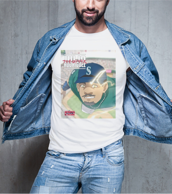 Seattle Mariners Julio Rodriguez Anime Heroes Of The Game MLB J-Rod T-Shirt