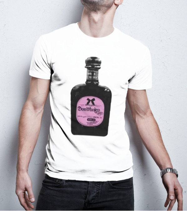 Monaleo Donwholeo Tequila Bottle Pink Label T-Shirt