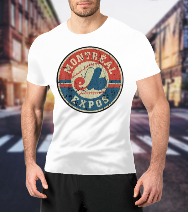 Montreal Expos Vintage Baseball Circle Emblem T-Shirt