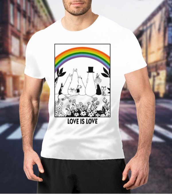 Moomin Rainbow Pride Love Is Love T-Shirt