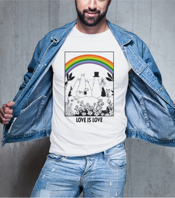Moomin Rainbow Pride Love Is Love T-Shirt