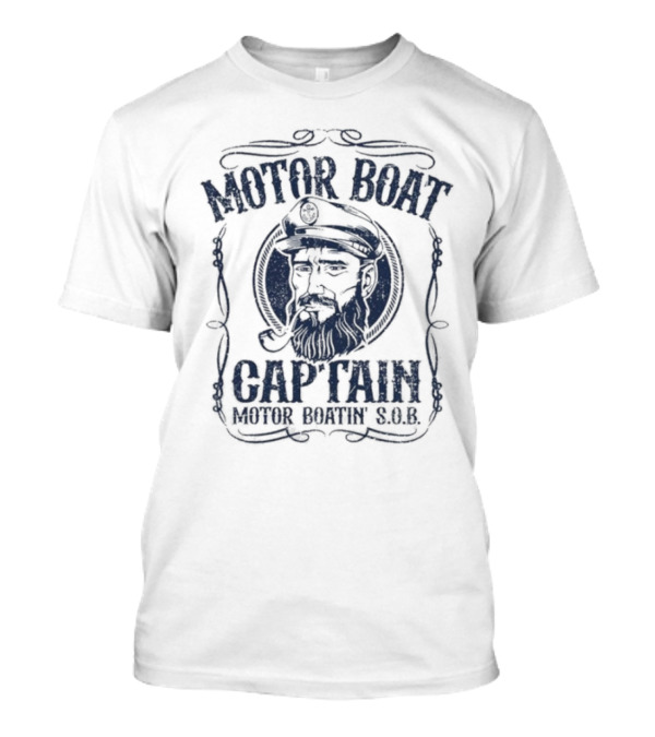 Motor Boat Captain Motor Boati Sob Vintage Nautical Theme T-Shirt