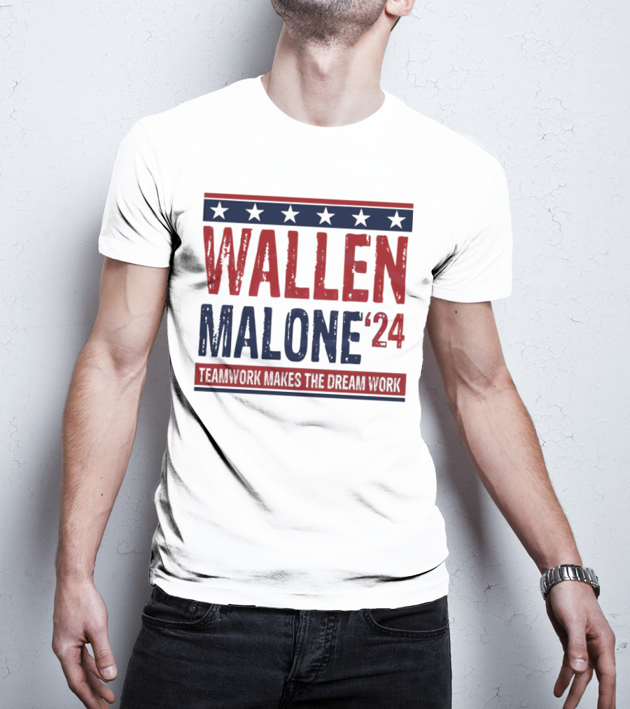 Wallen Malone '24 Teamwork Makes The Dream Work Stars T-Shirt