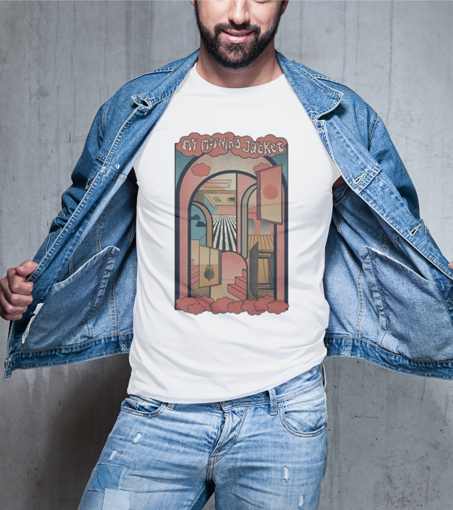 My Morning Jacket Surreal Archway And Stairs Retro Album Art T-Shirt