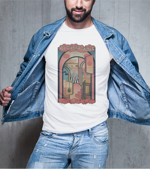 My Morning Jacket Surreal Archway And Stairs Retro Album Art T-Shirt