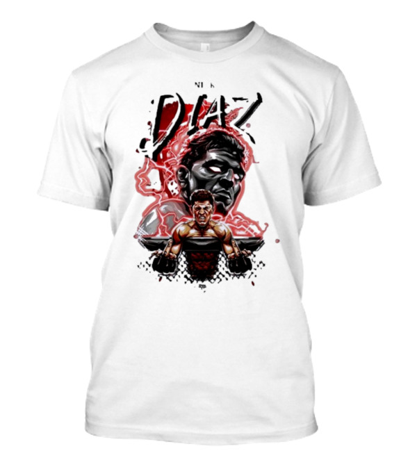 Nate Nick Diaz Electric Aura Fight Scene T-Shirt