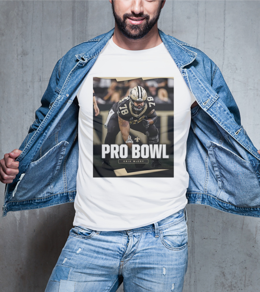 NFL Pro Bowl Games 2025 New Orleans Saints Erik McCoy 78 T-Shirt