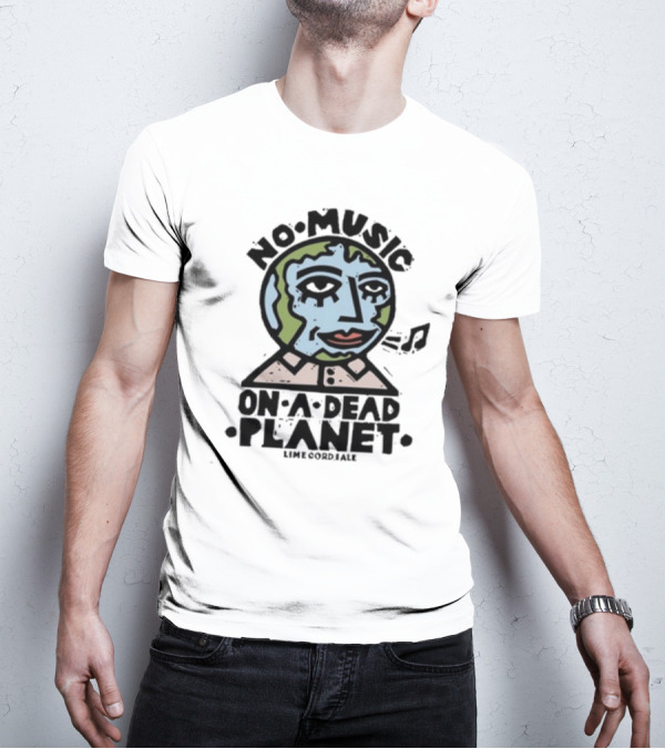 No Music On A Dead Planet Earth Head With Collar T-Shirt