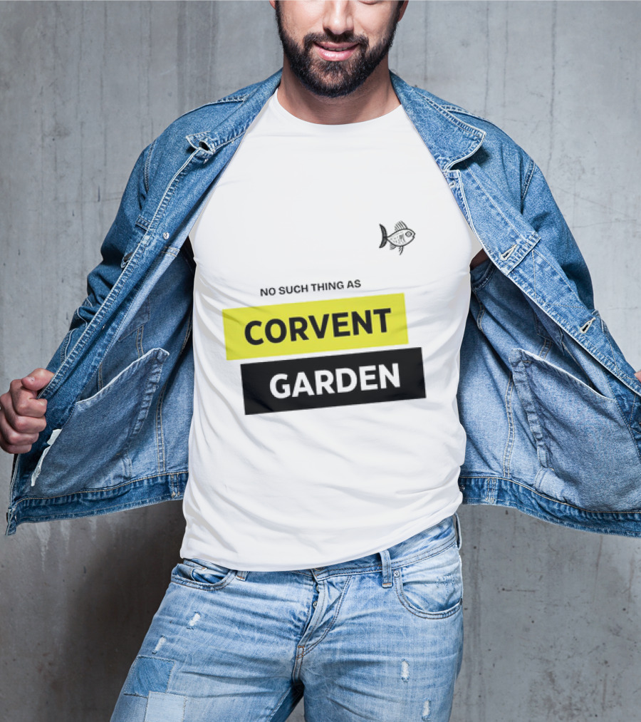 No Such Thing As Corvent Garden With Yellow And Black Text Blocks T-Shirt