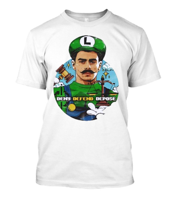 Nordacious Store Deny Defend Depose Mario Luigi Parody T-Shirt