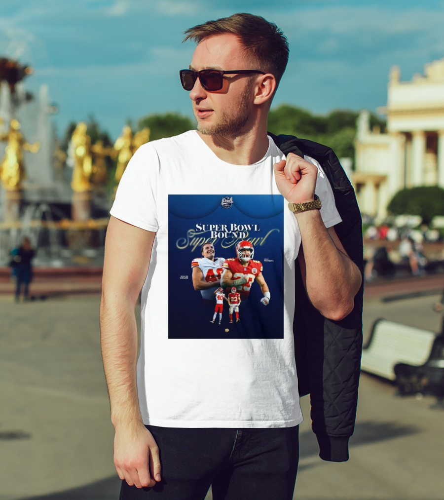 Notre Dame Super Bowl Bound Spencer Shrader Drue Tranquill NFL Irish T-Shirt