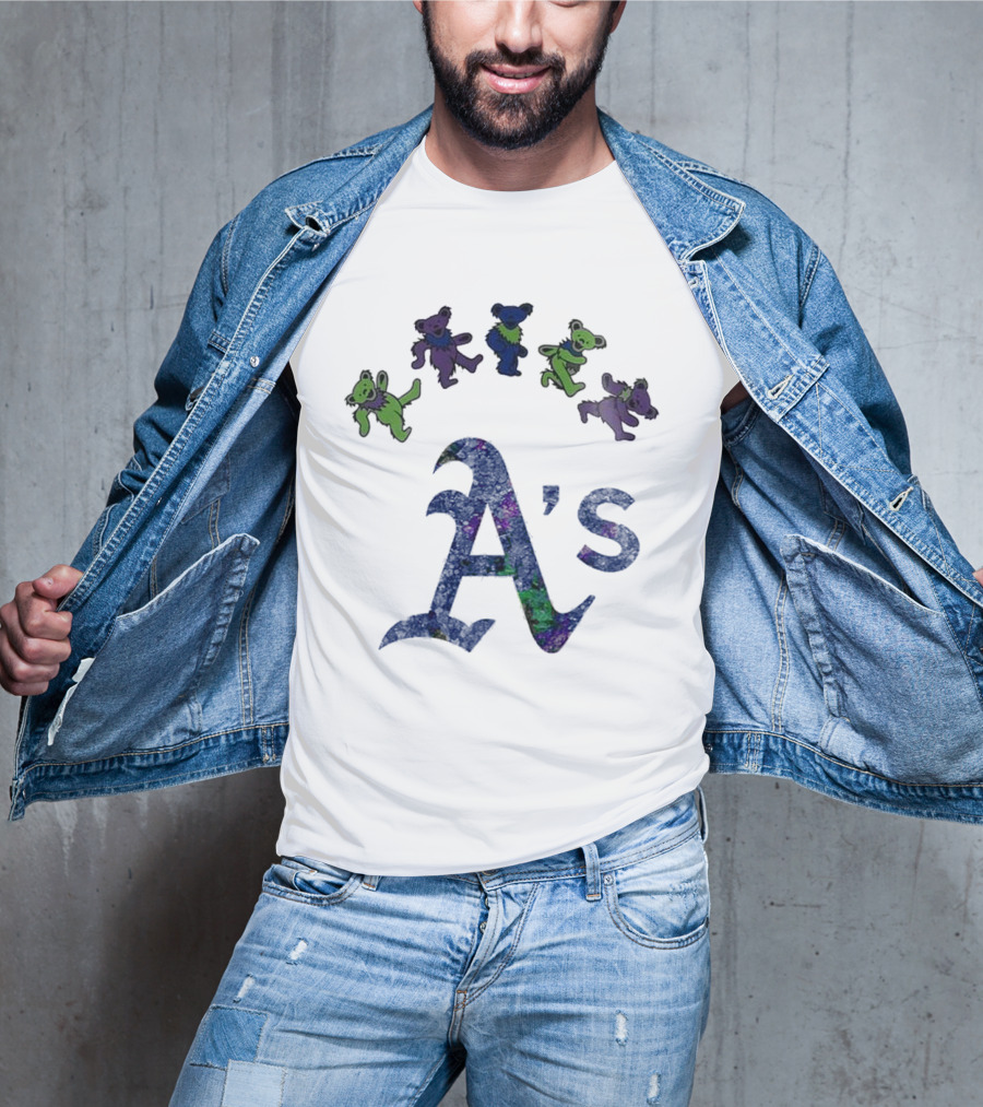 Oakland Athletics Grateful Dead Dancing Bears 2025 T-Shirt