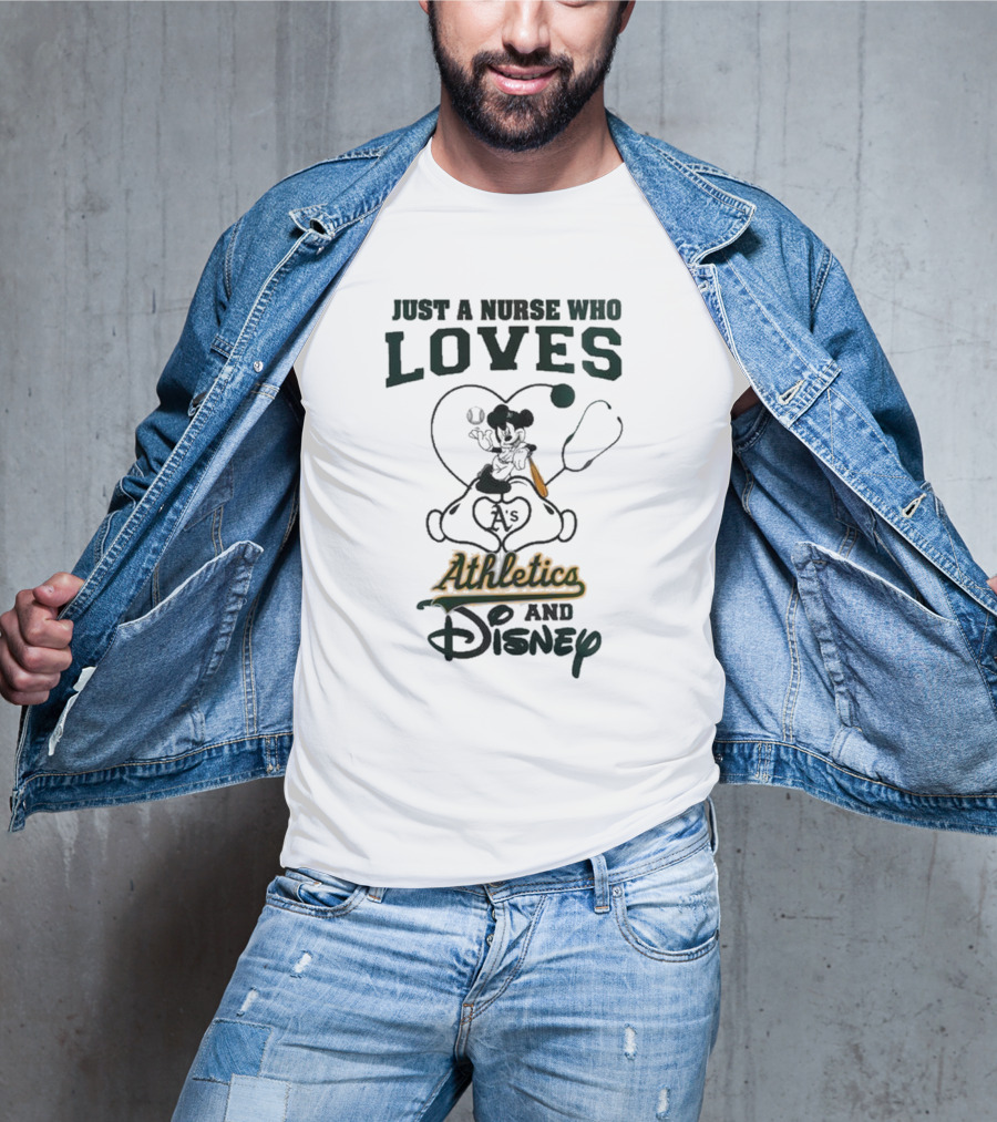 Oakland Athletics Disney Just A Nurse Who Loves Baseball 2025 T-Shirt
