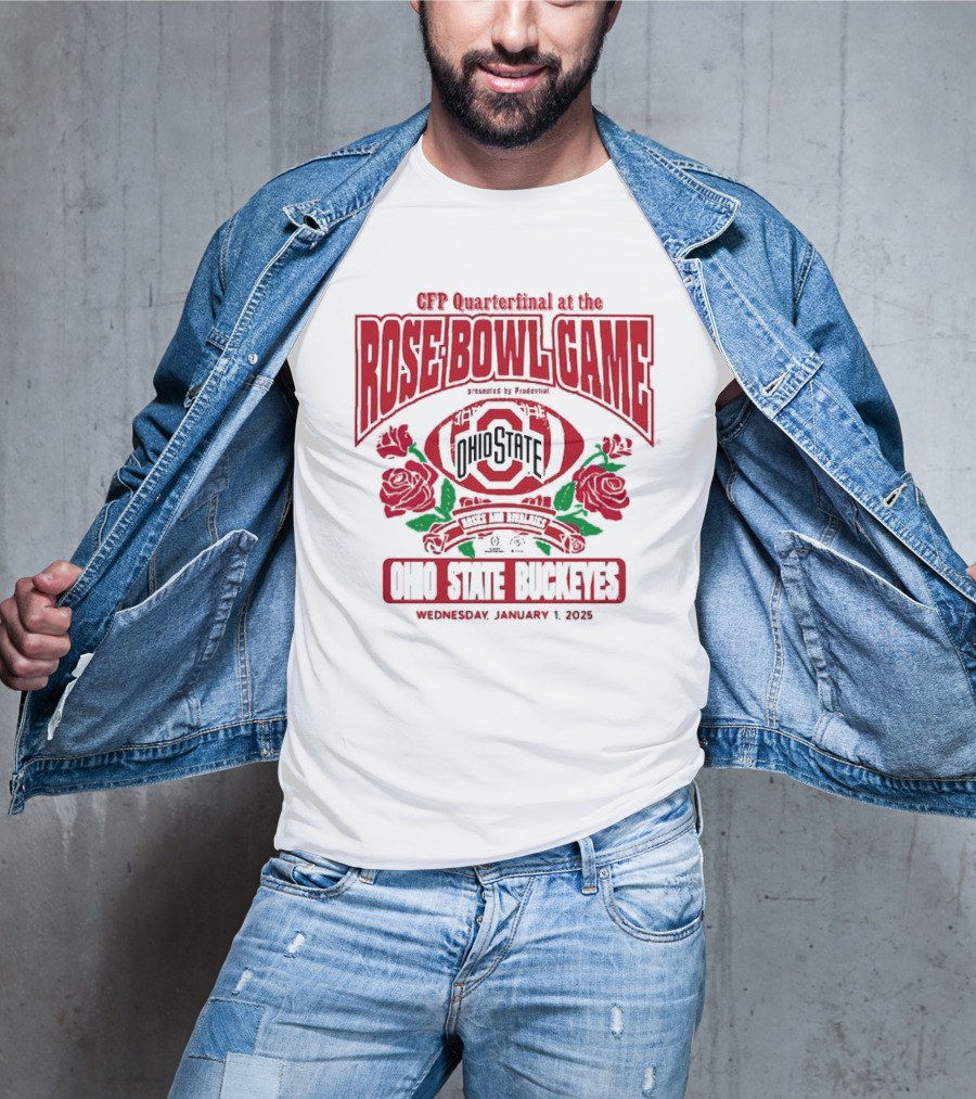 Ohio State Buckeyes College Football Playoff 2025 Rose Bowl Game Wednesday January 1 Ohio State University T-Shirt