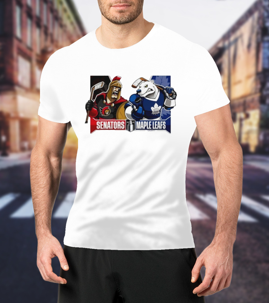 Ottawa Senators Toronto Maple Leafs 2025 Eastern Conference Quarter Finals Hockey Showdown T-Shirt