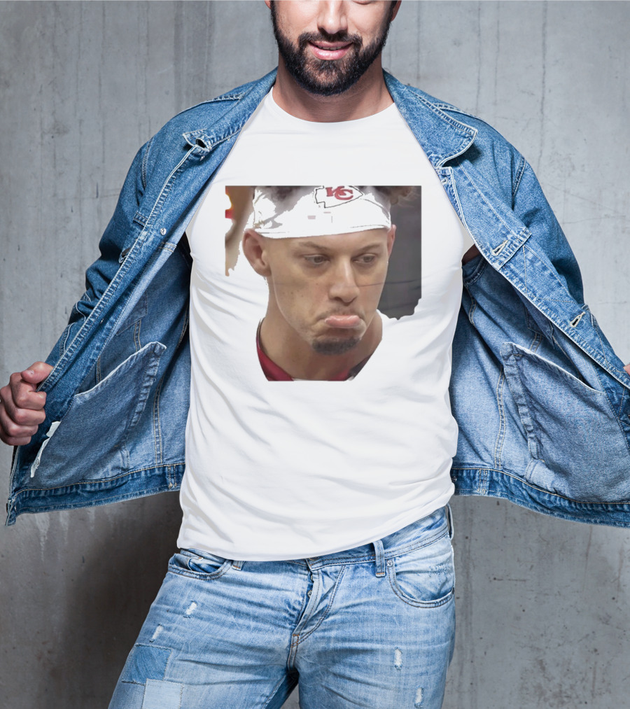 Super Sad Pat Mahomes Headband KC T-Shirt