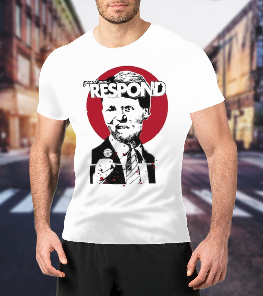 Pearl Jam Respond 2025 Red Circle Silhouette T-Shirt