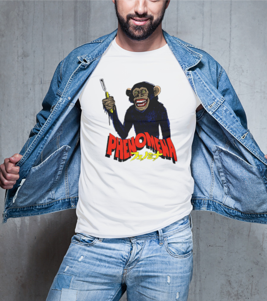 Phenomena フェノミナ Monkey Holding Razor T-Shirt