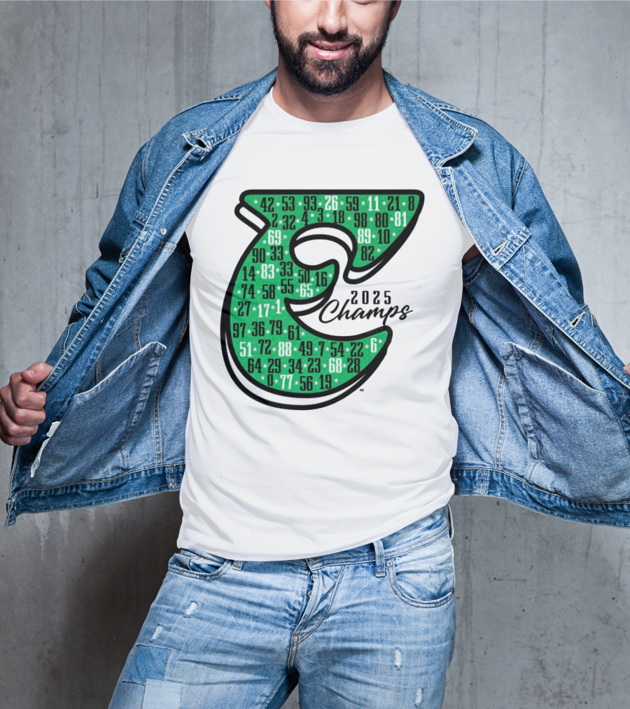 Philadelphia E 2025 Champs Numbers Design T-Shirt
