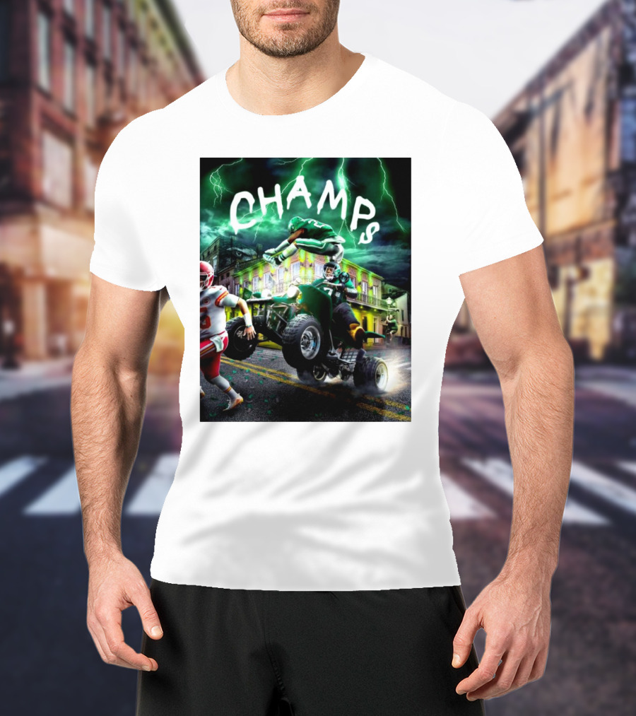 Philadelphia Eagles Champs 2024 Victory Celebration T-Shirt