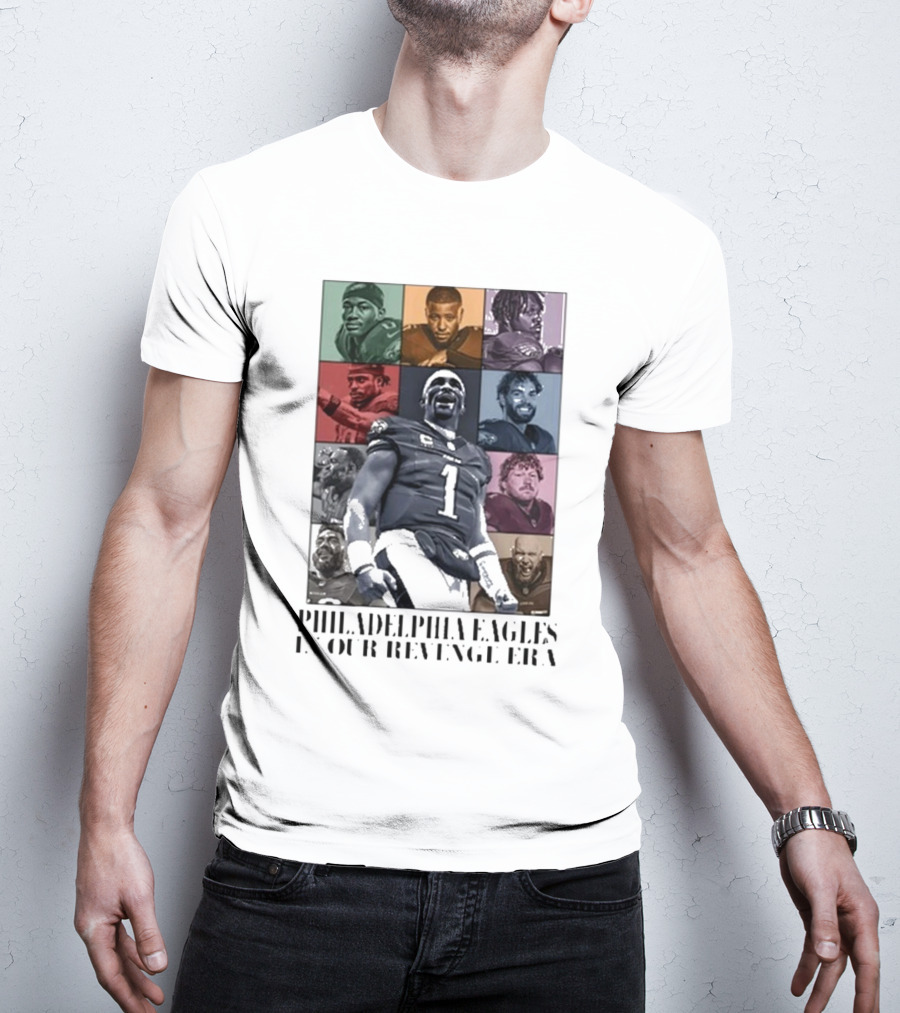 Philadelphia Eagles Revenge Era NFL Quarterbacks And Players Collage T-Shirt
