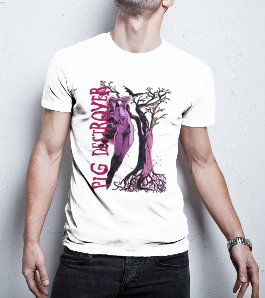 Pig Destroyer The Depths Sinister Pink Woman Abstract Tree T-Shirt