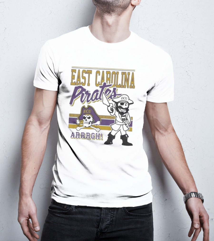 East Carolina Pirates ECU Arrrgh Retro Mascot 2025 T-Shirt