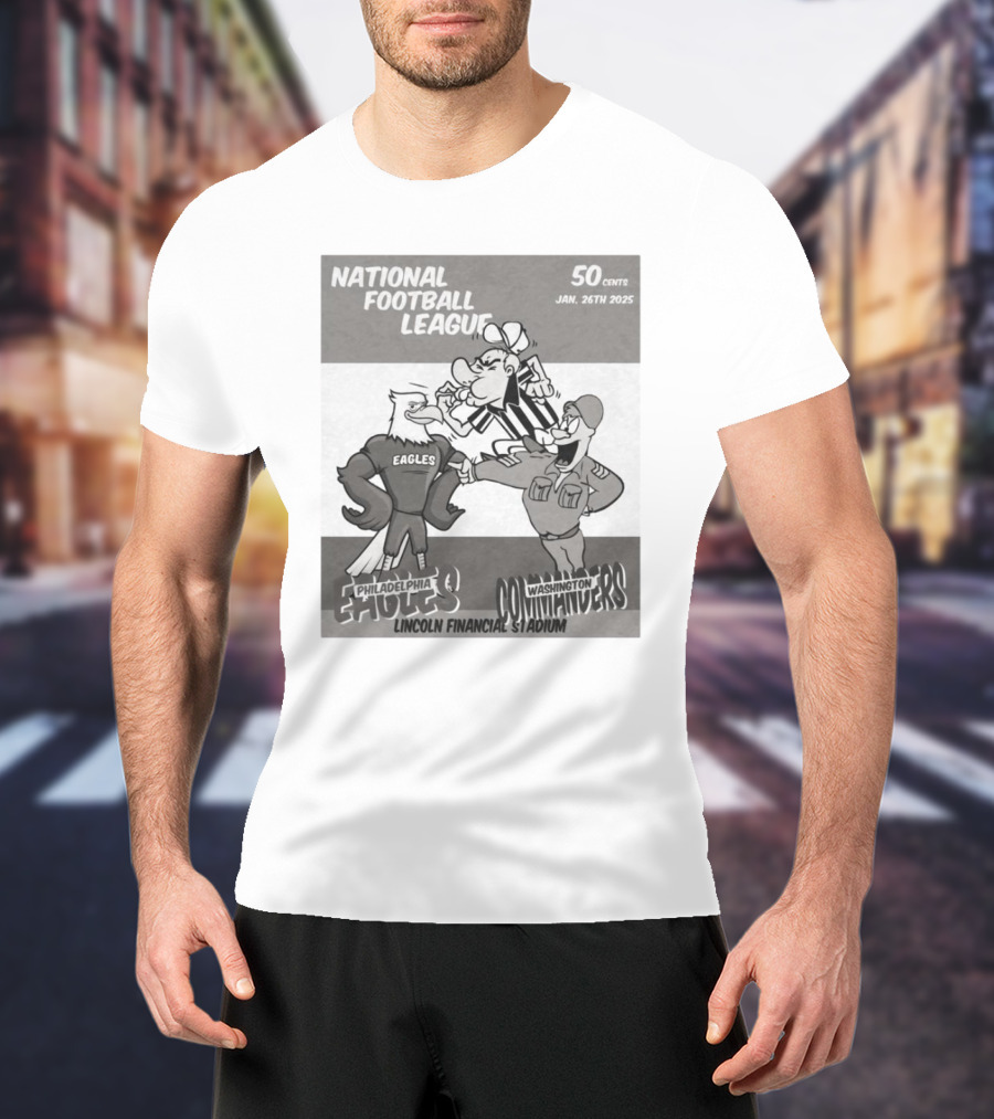 National Football League Philadelphia Eagles Vs Washington Commanders Lincoln Financial Stadium Jan 26th 2025 50 Cents T-Shirt