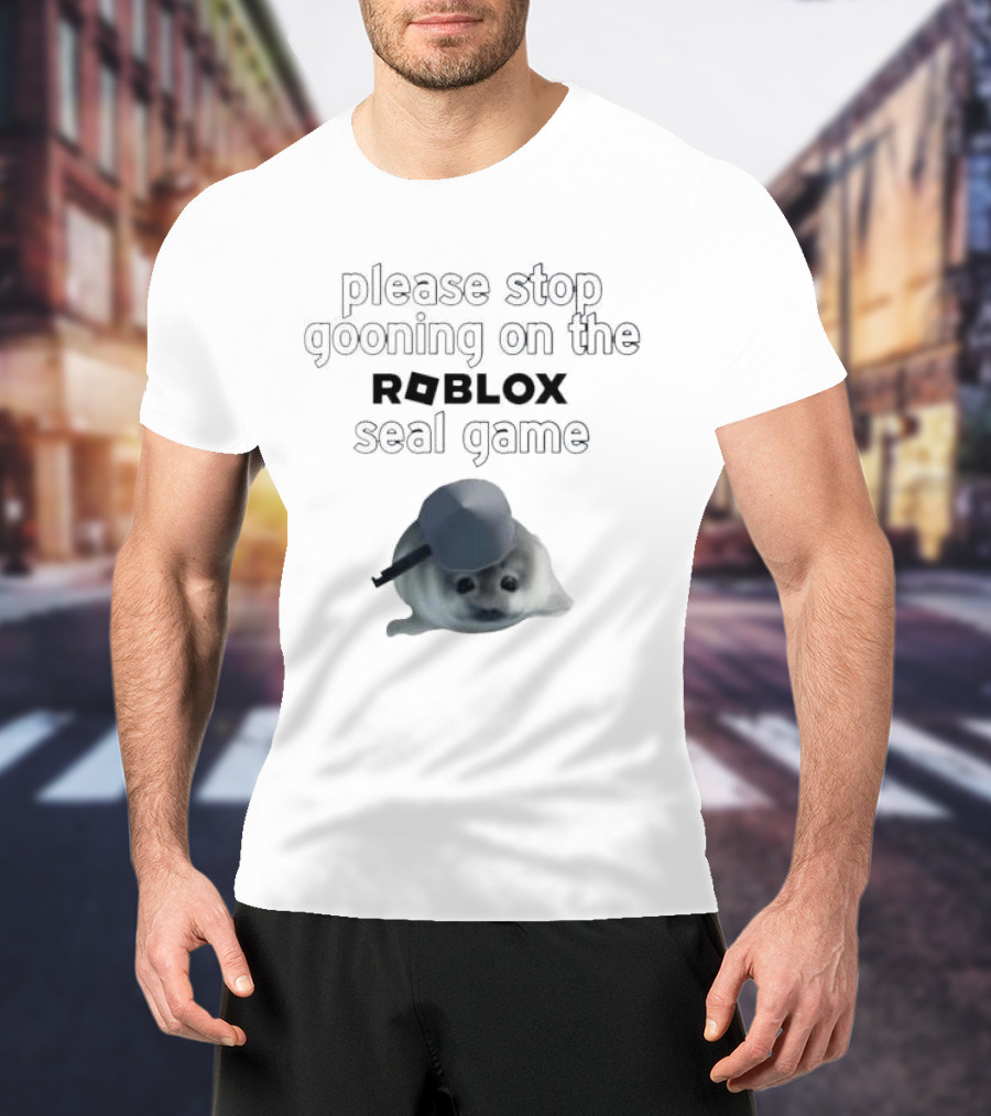 Stop Gooning On The Roblox Seal Game T-Shirt