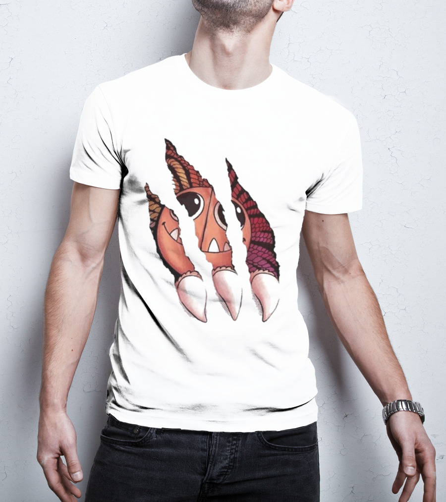 Poppy Playtime Yarnaby Claw Scratch Monster Teeth Eyes T-Shirt