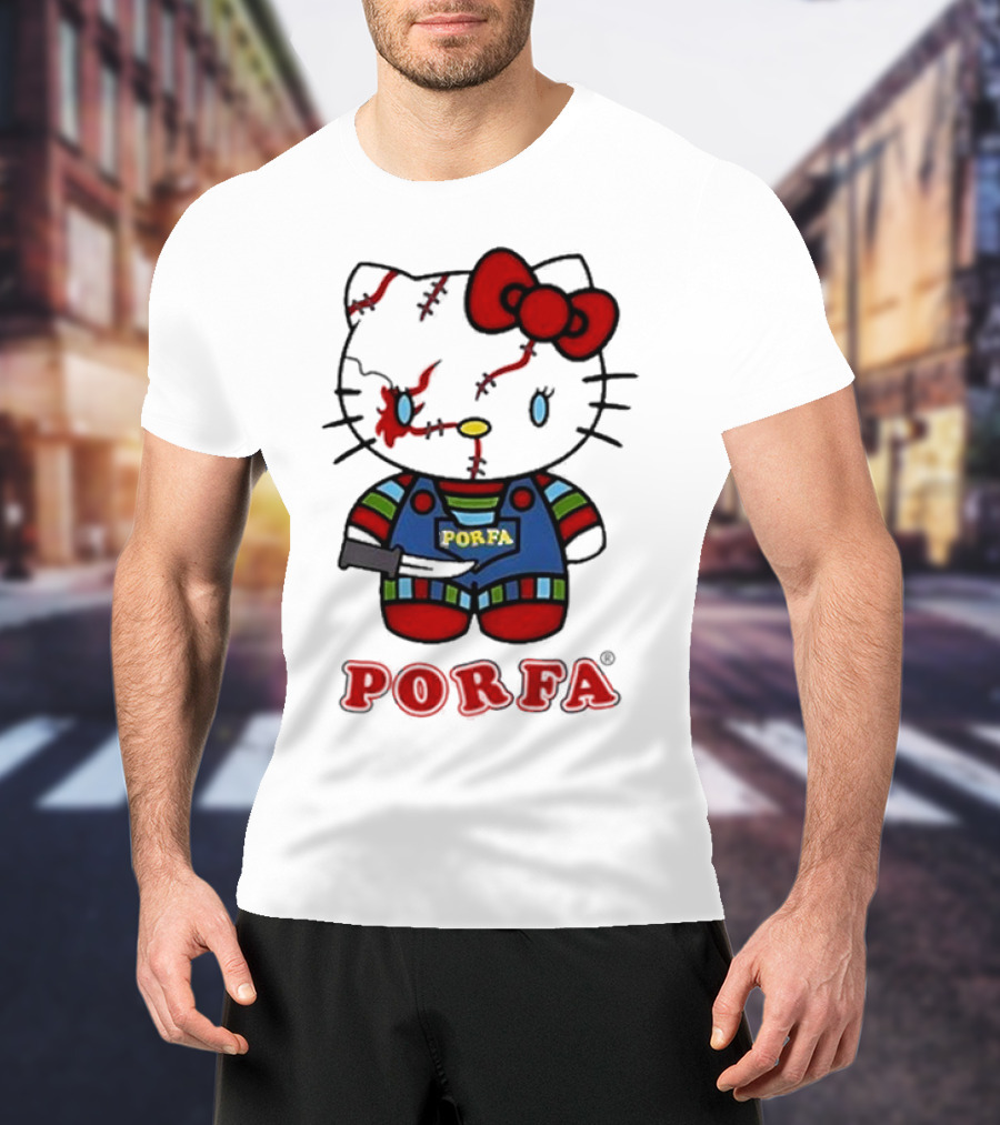 Porfa Hello Kitty Zombie Halloween T-Shirt