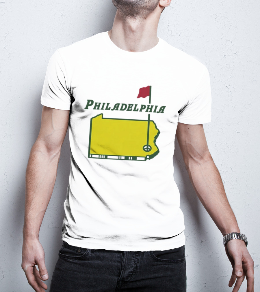 Philadelphia Masters Golf Pennsylvania Flagstick Icon T-Shirt