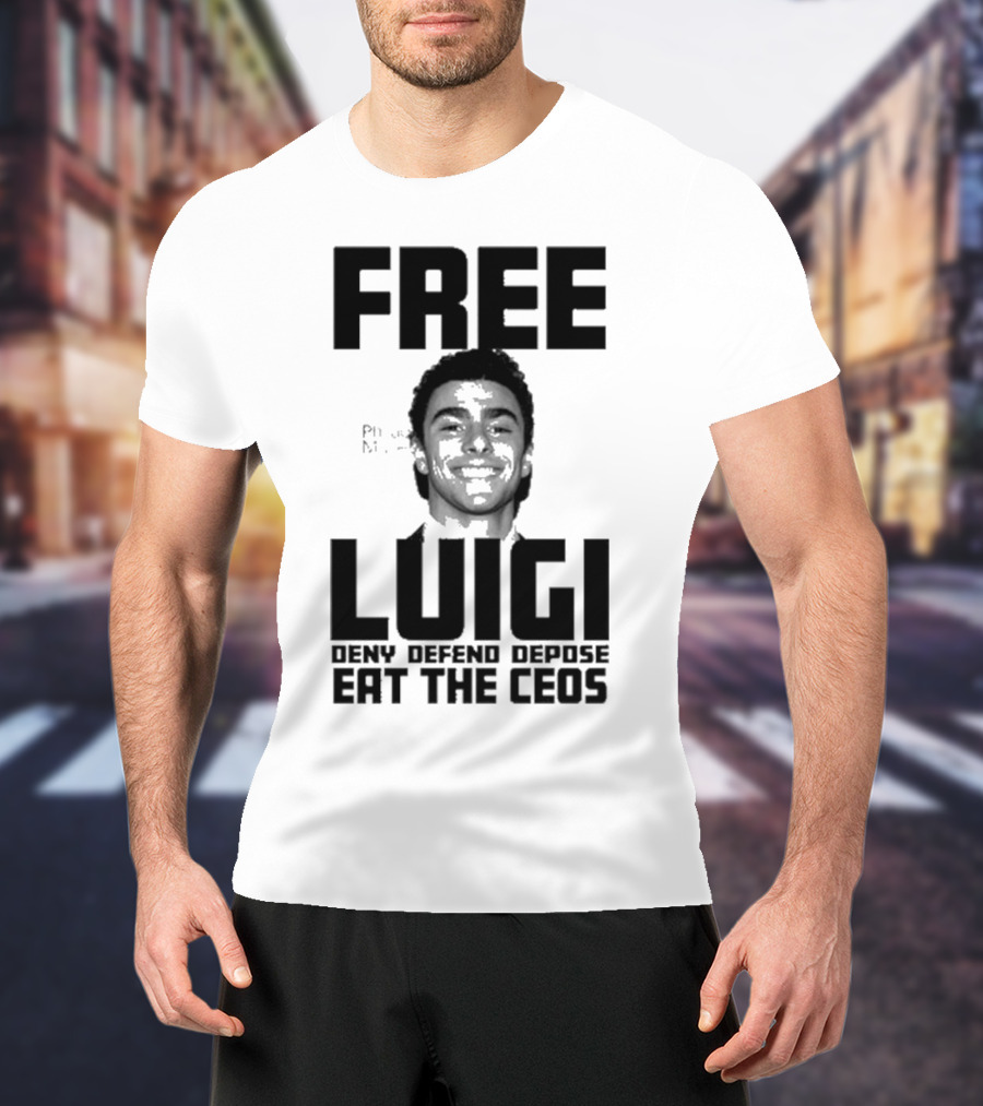 Portland USA Free Luigi Deny Defend Depose Eat The Ceos T-Shirt