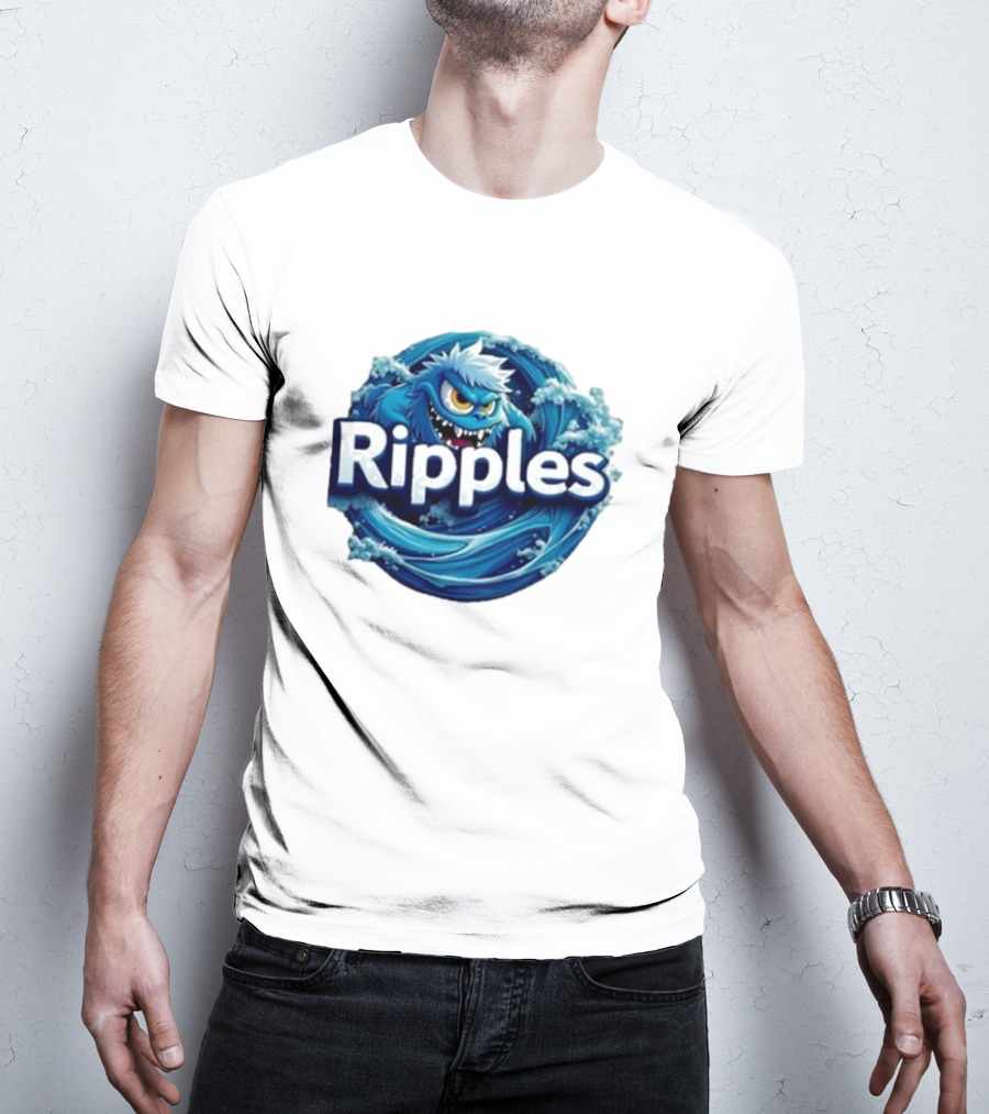 Ripples Monster Blue Waves Creature T-Shirt