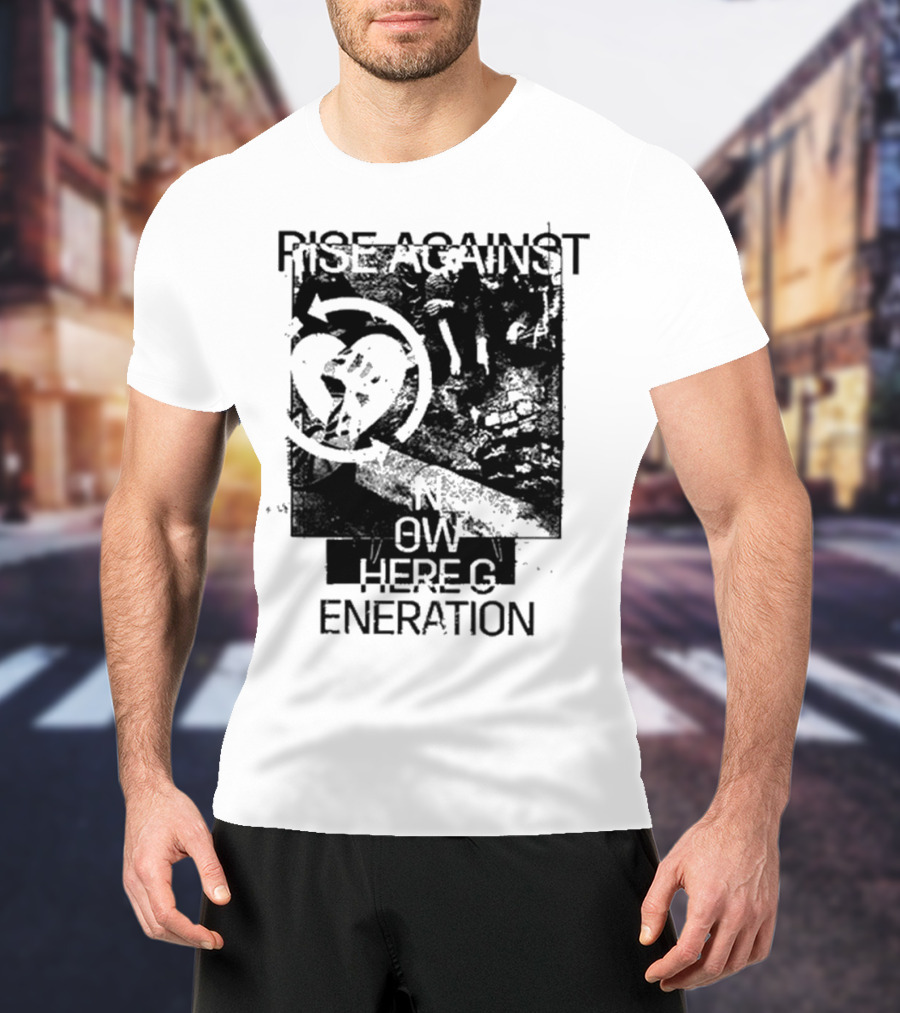 Rise Against Nowhere Generation Street Kids Stop Skeleton T-Shirt
