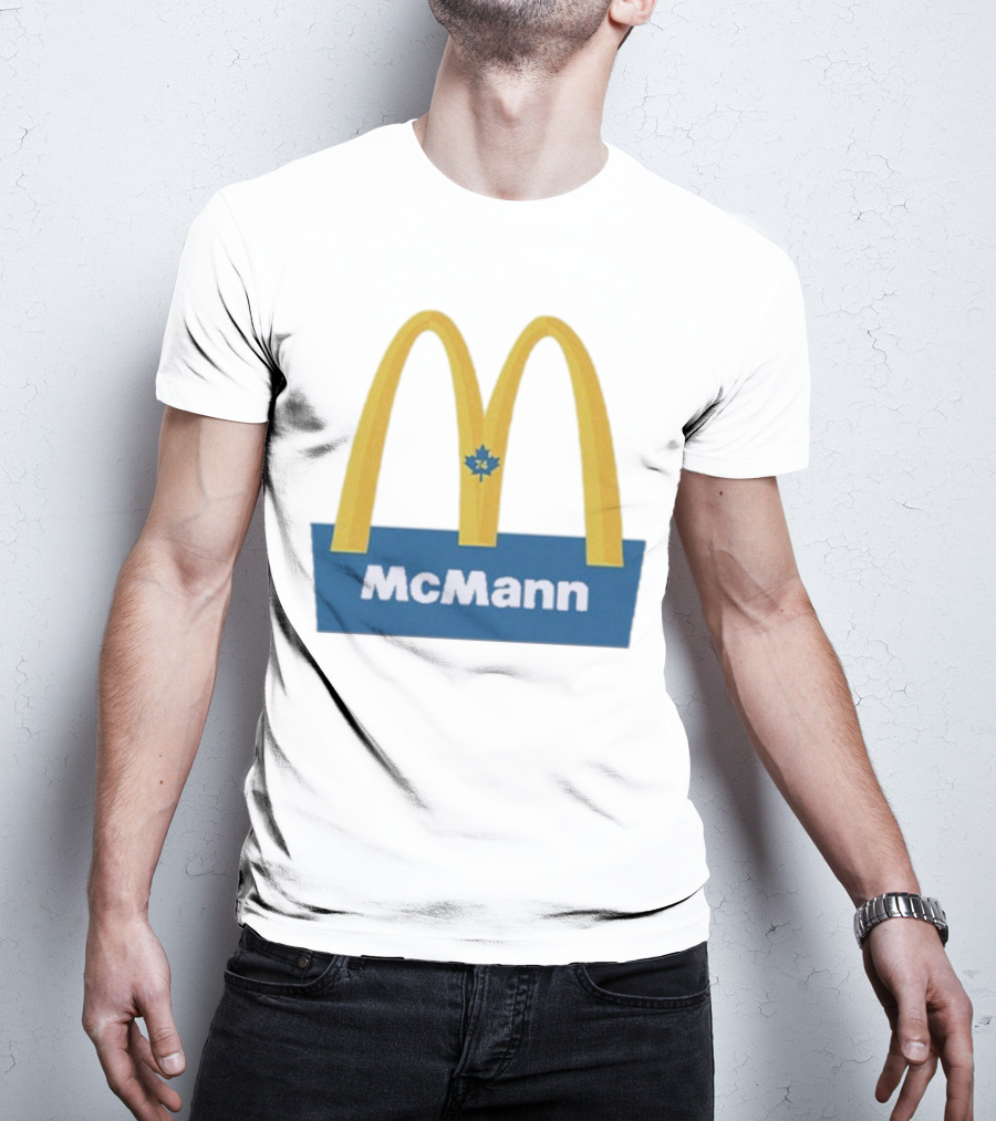 McMann 74 Maple Leaf Blue And Yellow Arches T-Shirt