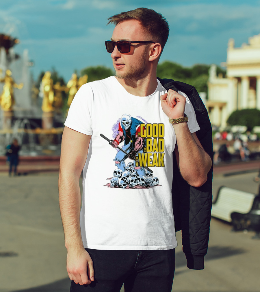 Raskolapparel The Good The Bad The Weak Skull Warrior With Bat T-Shirt