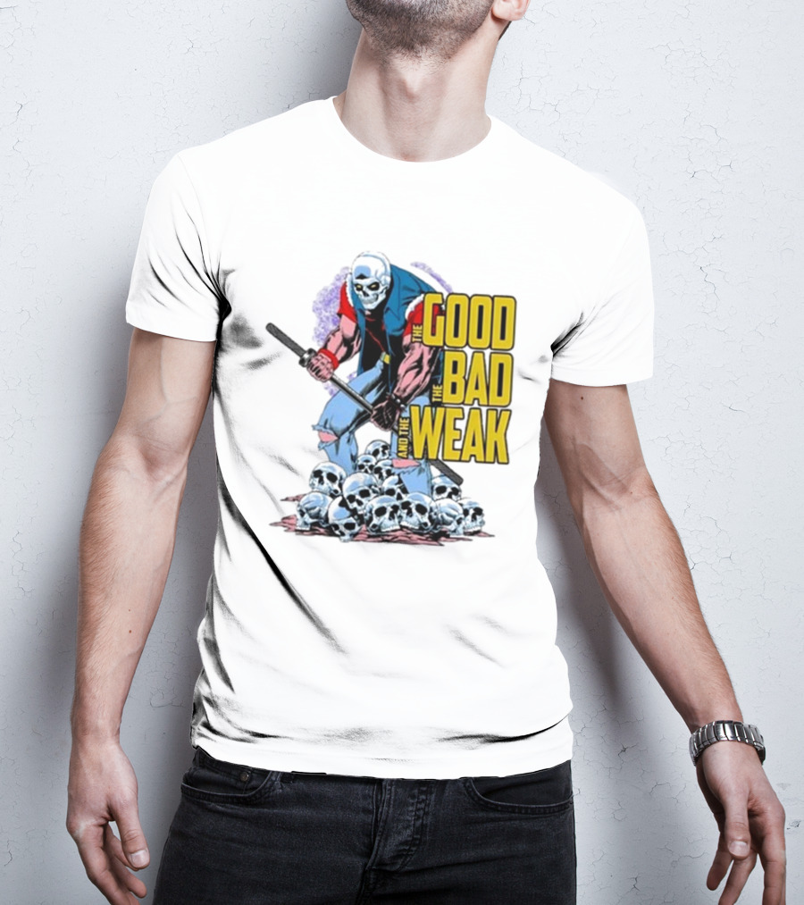 Raskolapparel The Good The Bad The Weak Skull Warrior With Bat T-Shirt