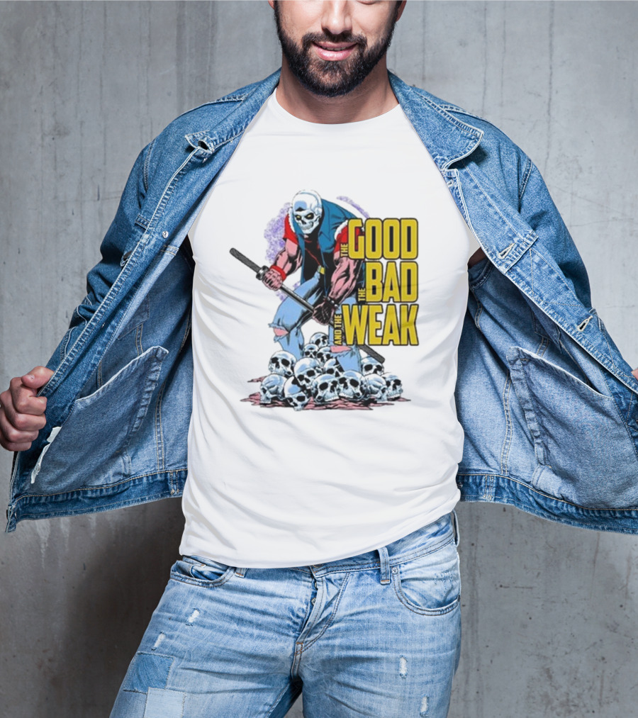 Raskolapparel The Good The Bad The Weak Skull Warrior With Bat T-Shirt
