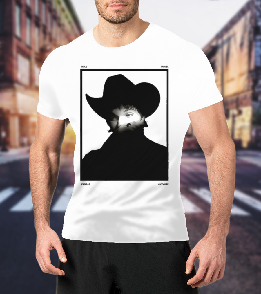 Role Model Anymore Kansas Cowboy Hat Boyfriend Fit Girls T-Shirt